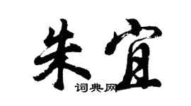 胡问遂朱宜行书个性签名怎么写
