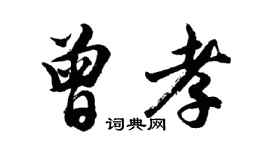 胡问遂曾孝行书个性签名怎么写