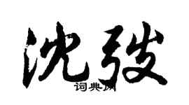 胡问遂沈弢行书个性签名怎么写