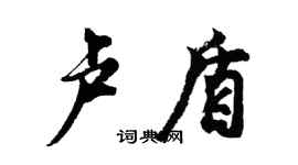 胡问遂卢盾行书个性签名怎么写