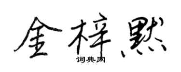 王正良金梓默行书个性签名怎么写