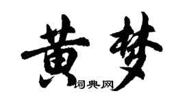 胡问遂黄梦行书个性签名怎么写