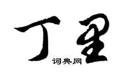 胡问遂丁里行书个性签名怎么写