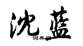 胡问遂沈蓝行书个性签名怎么写