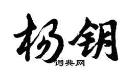 胡问遂杨钥行书个性签名怎么写
