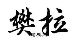 胡问遂樊拉行书个性签名怎么写