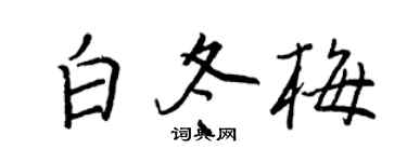 王正良白冬梅行书个性签名怎么写