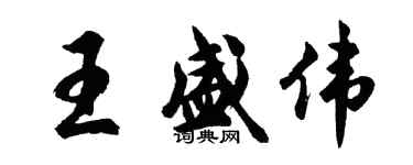 胡问遂王盛伟行书个性签名怎么写