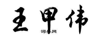 胡问遂王甲伟行书个性签名怎么写