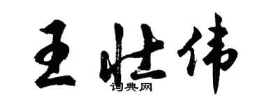 胡问遂王壮伟行书个性签名怎么写