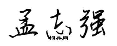 王正良孟志强行书个性签名怎么写