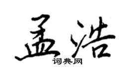 王正良孟浩行书个性签名怎么写