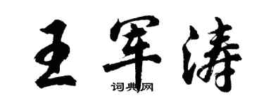 胡问遂王军涛行书个性签名怎么写