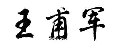 胡问遂王甫军行书个性签名怎么写