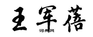 胡问遂王军蓓行书个性签名怎么写
