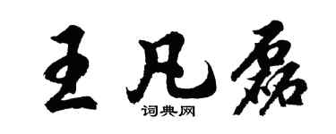 胡问遂王凡磊行书个性签名怎么写