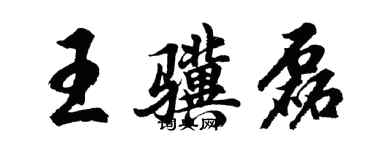 胡问遂王骥磊行书个性签名怎么写