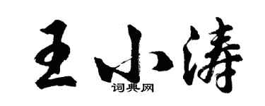 胡问遂王小涛行书个性签名怎么写