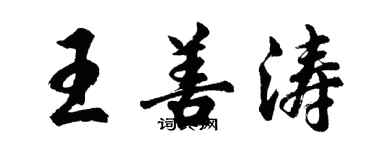胡问遂王善涛行书个性签名怎么写