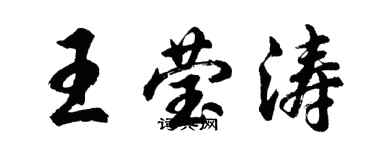 胡问遂王莹涛行书个性签名怎么写