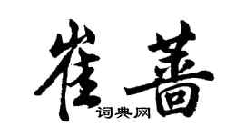 胡问遂崔蔷行书个性签名怎么写