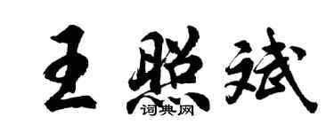 胡问遂王照斌行书个性签名怎么写