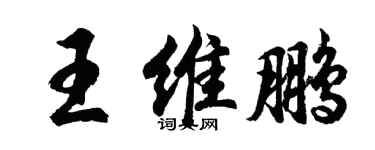 胡问遂王维鹏行书个性签名怎么写