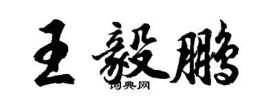 胡问遂王毅鹏行书个性签名怎么写