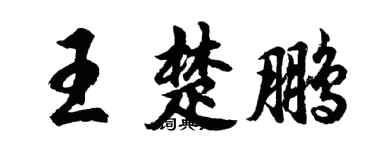 胡问遂王楚鹏行书个性签名怎么写