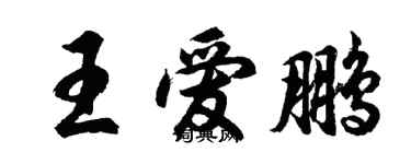 胡问遂王爱鹏行书个性签名怎么写