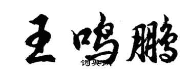 胡问遂王鸣鹏行书个性签名怎么写