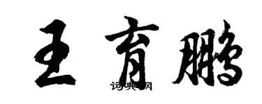 胡问遂王育鹏行书个性签名怎么写