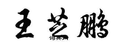 胡问遂王芝鹏行书个性签名怎么写