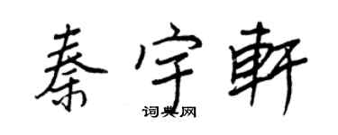 王正良秦宇轩行书个性签名怎么写