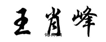 胡问遂王肖峰行书个性签名怎么写