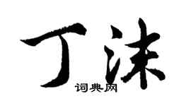 胡问遂丁沫行书个性签名怎么写