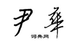 王正良尹华行书个性签名怎么写