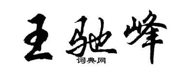 胡问遂王驰峰行书个性签名怎么写