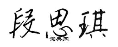 王正良段思琪行书个性签名怎么写