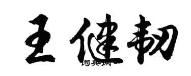 胡问遂王健韧行书个性签名怎么写