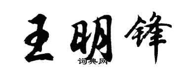 胡问遂王明锋行书个性签名怎么写