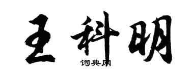 胡问遂王科明行书个性签名怎么写