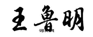 胡问遂王鲁明行书个性签名怎么写