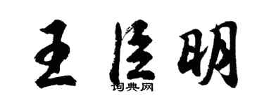 胡问遂王臣明行书个性签名怎么写