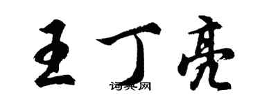 胡问遂王丁亮行书个性签名怎么写