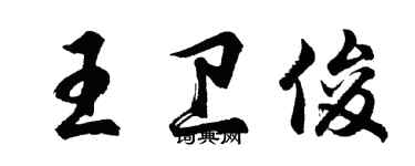 胡问遂王卫俊行书个性签名怎么写