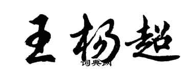 胡问遂王杨超行书个性签名怎么写