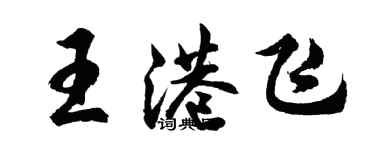 胡问遂王港飞行书个性签名怎么写