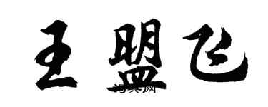 胡问遂王盟飞行书个性签名怎么写