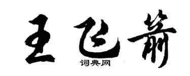 胡问遂王飞箭行书个性签名怎么写